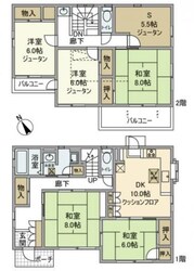 新吉田町戸建の物件間取画像